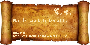 Manácsek Antonella névjegykártya